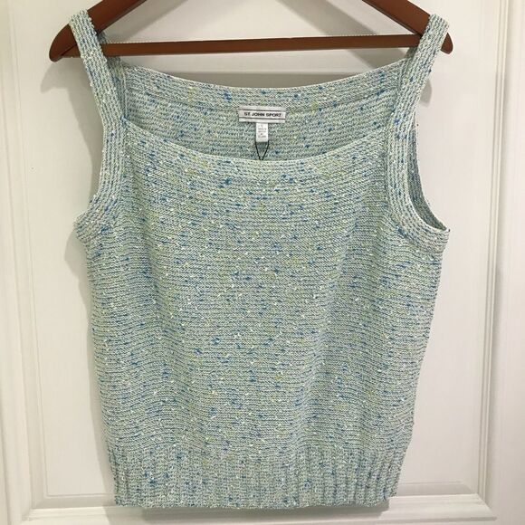 St. John Sport Sz L Knit Tank Top - Picture 1 of 8